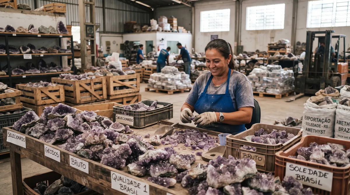 O município gaúcho responsável pela extração e exportação da maior quantidade de pedras preciosas e ametistas do país