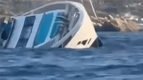 Luxury $9 million yacht caught on camera sinking off coast, days after delivery to owner