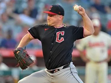 Messick throws 6 strong innings and Hedges hits 2-run homer as Guardians beat Angels 4-2