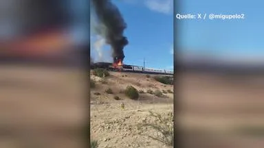 Zugbrand bremst Bahnverkehr in Spanien aus
