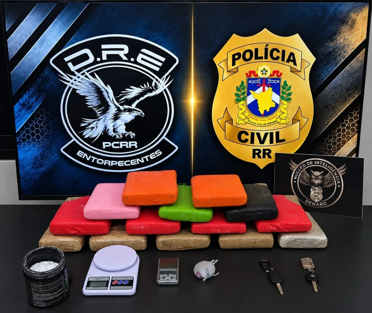 Grupo é preso com 14kg de skunk em esquema de venda drogas do Amazonas em Roraima
