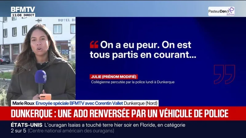Dunkerque: l'adolescente percutée par une voiture de police en marge des mobilisations lycéennes a déposé plainte