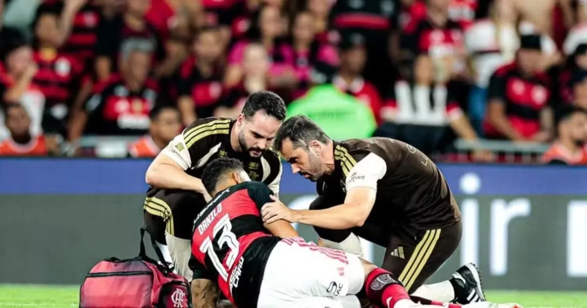 Otra baja de peso en Flamengo para jugar con Estudiantes: doble fractura de mandíbula