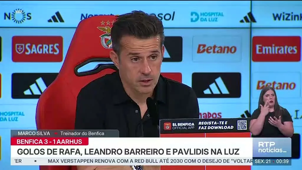 Liga Europa. Benfica Vence AGF Aarhus por 3-1 no Playoff