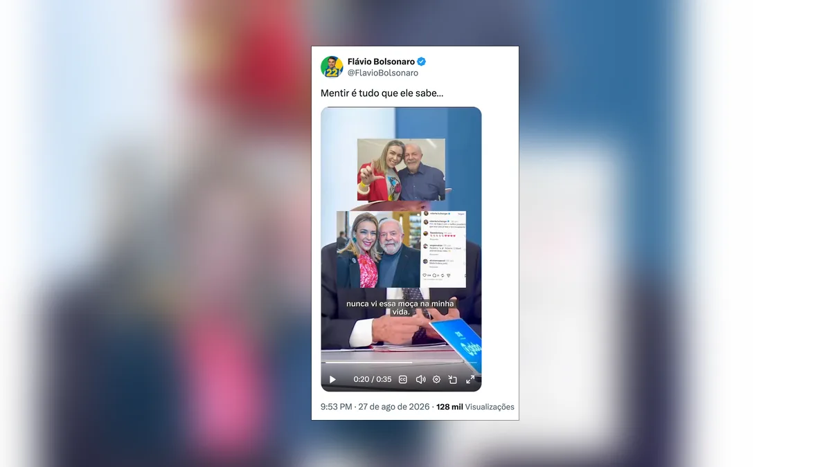 “Mentir é tudo que ele sabe”, diz Flávio sobre Lula