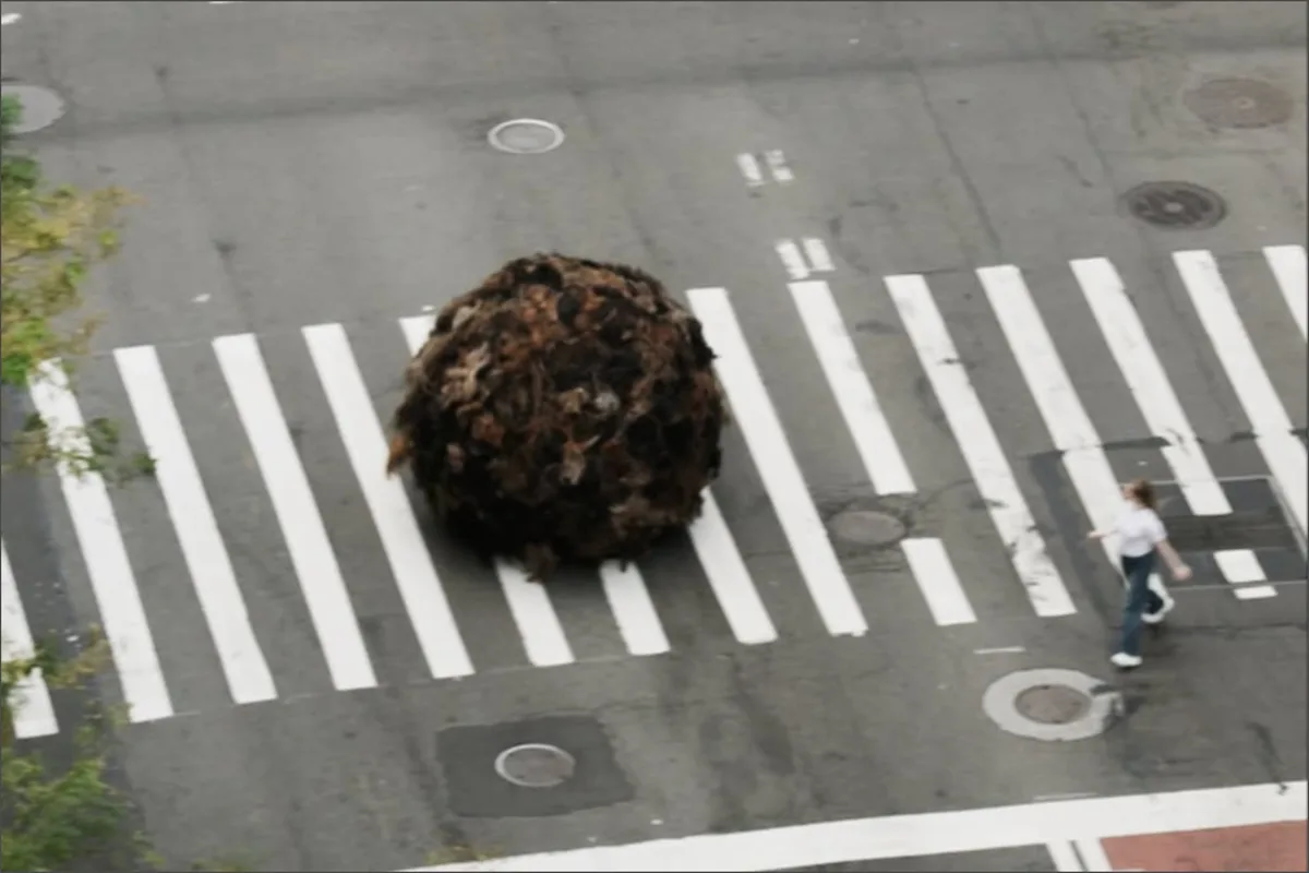 Insólito: por qué una bola gigante de pelo humano rueda por las calles de Nueva York