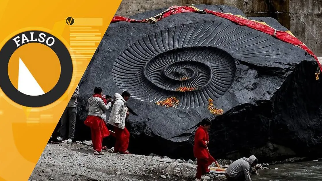 Fóssil gigante descoberto após cheias no Nepal?