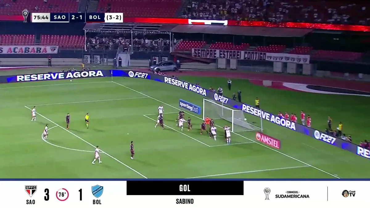 Sabino marca de cabeça e garante classificação do São Paulo na Sul-Americana; veja