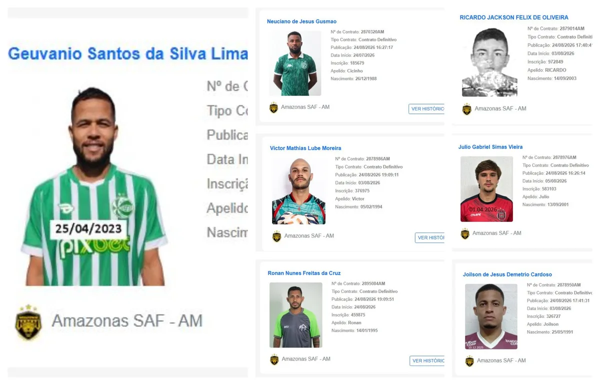 Ex-Fla e mais sete: Amazonas inscreve pacotão de reforços para jogo que vale vaga no G-8