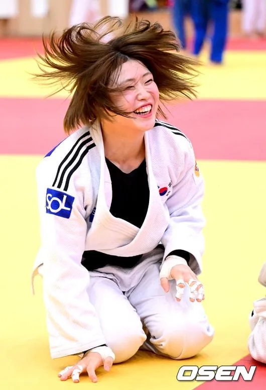 [사진]허미미, '훈련 즐기면서'