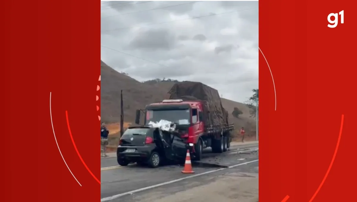 Duas pessoas morrem e outra fica gravemente ferida em batida frontal na BR-116, em Dom Cavati