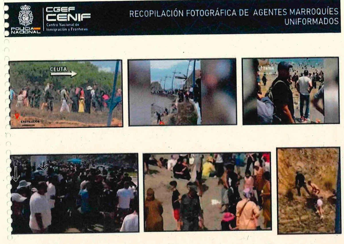 Las imágenes que demuestran la participación de agentes marroquíes en la invasión de Ceuta
