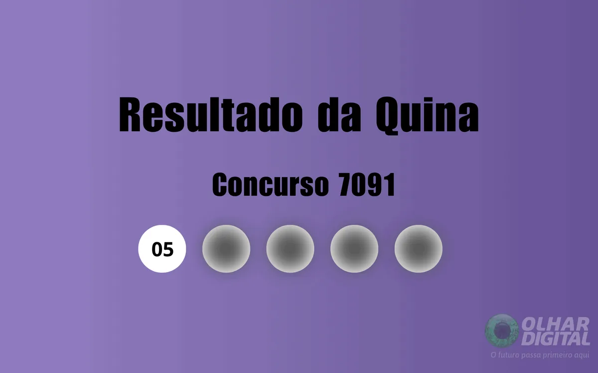 Resultado da Quina de hoje: veja números e ganhadores do concurso 7091 (quinta, 13/08)