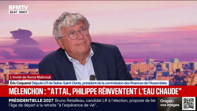 Présidentielle 2027: "Jean-Luc Mélenchon propose une alternative", soutient Éric Coquerel, député LFI
