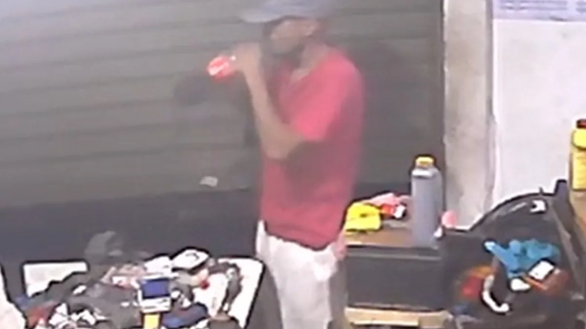 VÍDEO: Ladrão faz ‘pausa para hidratação’ durante furto em oficina de Uberlândia