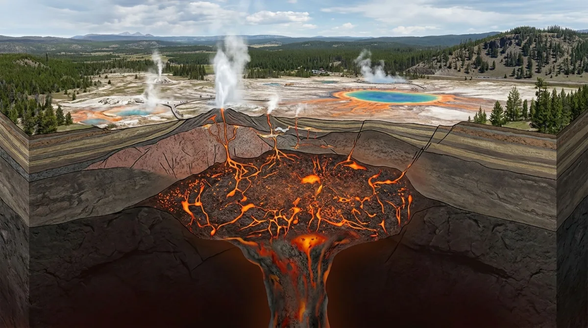 Debaixo de uma região vulcânica dos Estados Unidos existe uma gigantesca câmara magmática associada a três enormes erupções do passado, enquanto milhares de pequenos terremotos registrados todos os anos alimentam dúvidas sobre o que realmente acontece nas profundezas