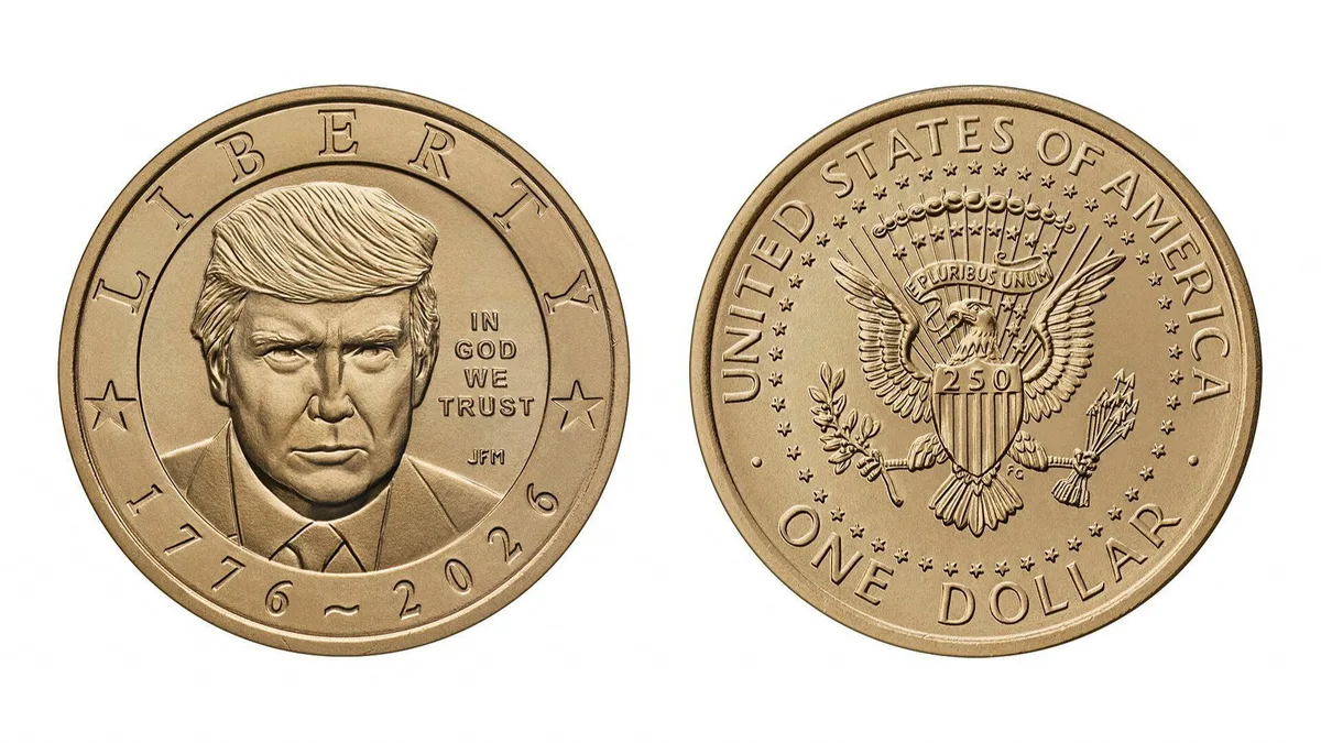 Ya están a la venta en Estados Unidos las monedas de USD 1 con la cara de Trump