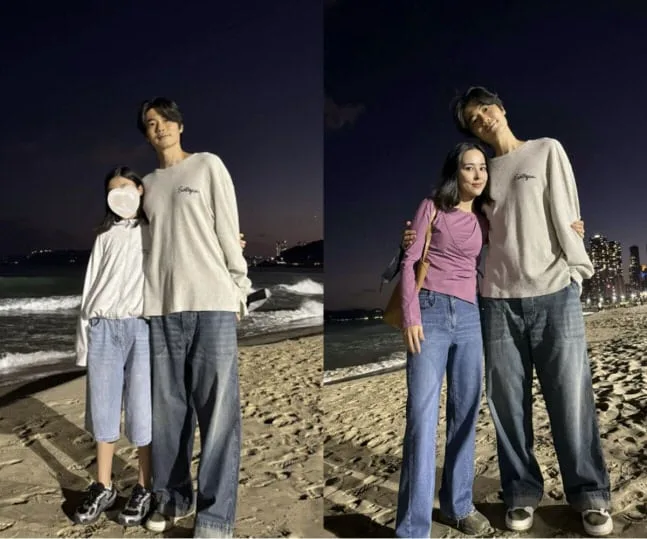 한혜진♥기성용, 딸이 직접 찍어준 해변 투샷...결혼 13년차 안 믿겨