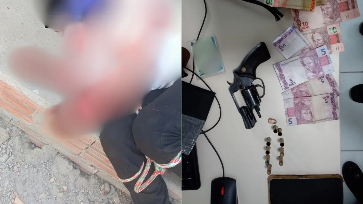 Comerciantes são baleados durante tentativa de assalto, e suspeito é agredido e amarrado no Norte do PI