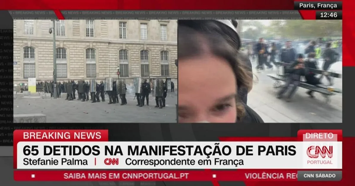 Momento de tensão em Paris: repórter da CNN Portugal obrigada a fugir de granadas de gás lacrimogéneo