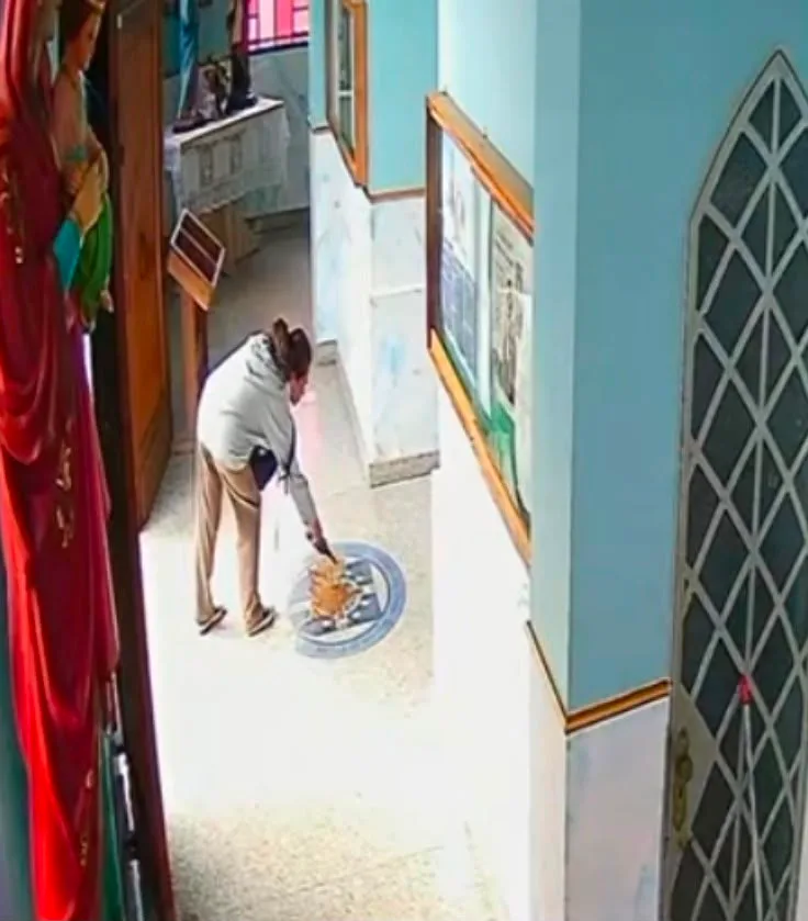 Mulher é gravada jogando fezes dentro de igreja em Ibiúna, em SP