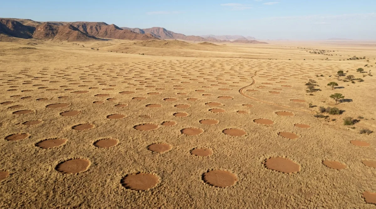No deserto da Namíbia existem milhares de círculos praticamente sem vegetação espalhados por centenas de quilômetros, formando padrões tão regulares que durante décadas diferentes explicações competiram para descobrir como eles surgem