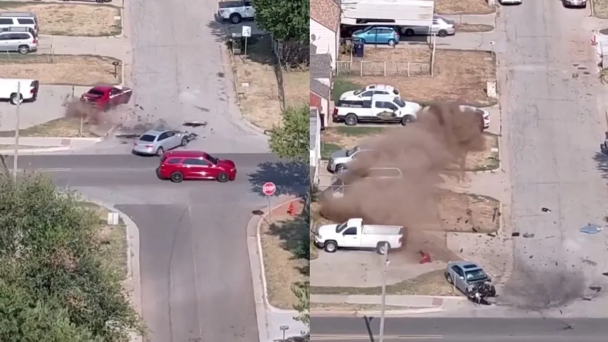 Persecución en Oklahoma City: imágenes aéreas muestran cómo la policía detuvo a un conductor tras un choque