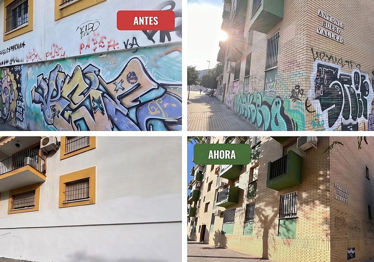 La brigada antigrafiti limpia 7.000 calles de pintadas en Sevilla