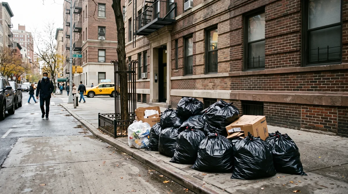 Morador de Nova York joga garrafa de vidro no lixo comum, vizinho denuncia e prédio repassa multa severa da prefeitura por violação da lei de reciclagem