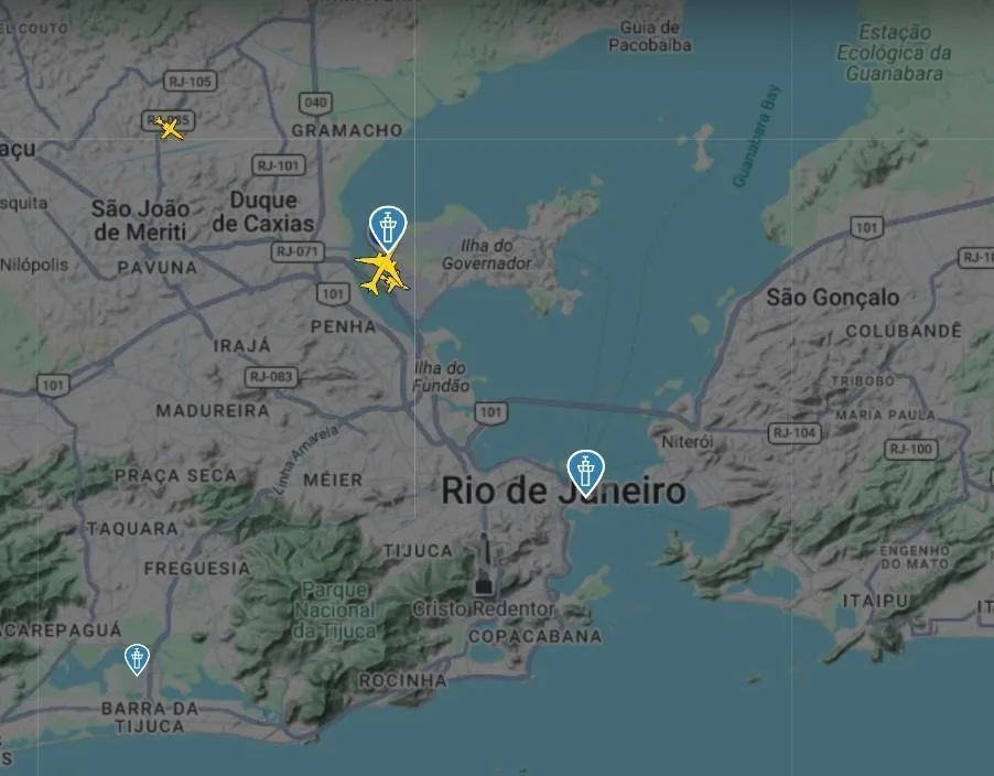 Avião sai da pista no Aeroporto Santos Dumont e causa cancelamento de voos