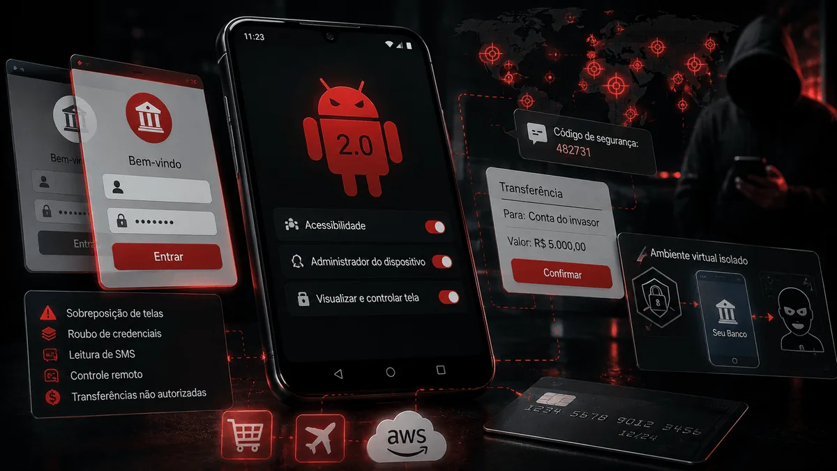 Nova onda de vírus para Android rouba senhas e burla travas bancárias