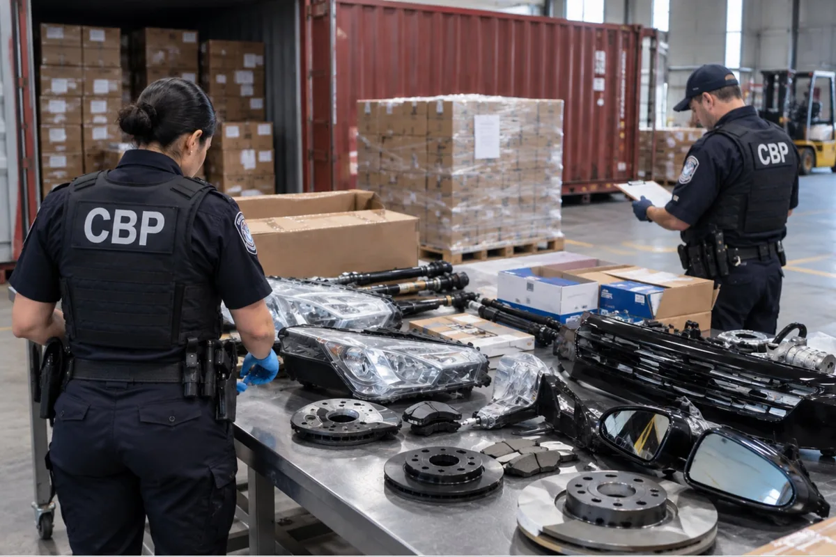 Fraude detectado: se hicieron pasar por otra persona, pero la CBP les incautó repuestos de autos comprados en China
