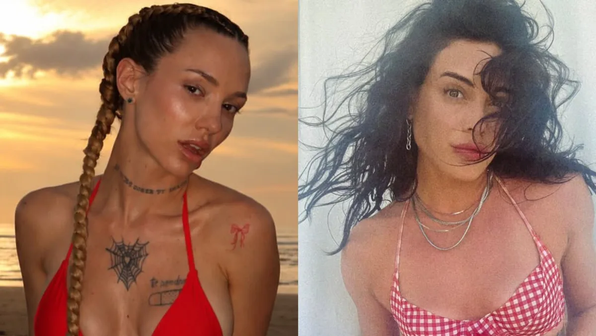 La Joaqui y Emilia Attias anticiparon el boom del verano 2027 con microbikinis de estampado vichy