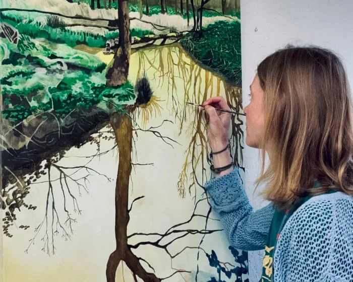 Artist delights in beautiful ‘mess’ and dead trees of England’s rewilding sites