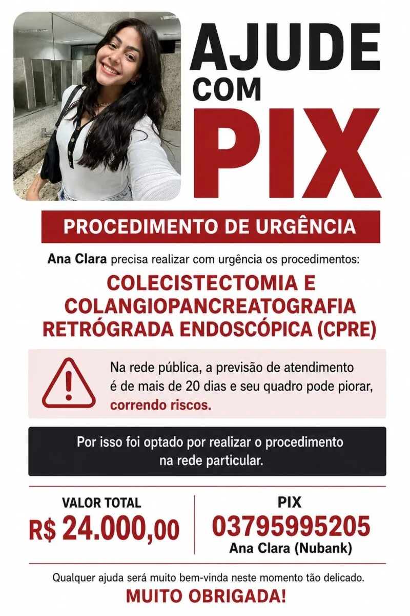 Jovem busca ajuda financeira para cirurgia urgente em Rio Branco