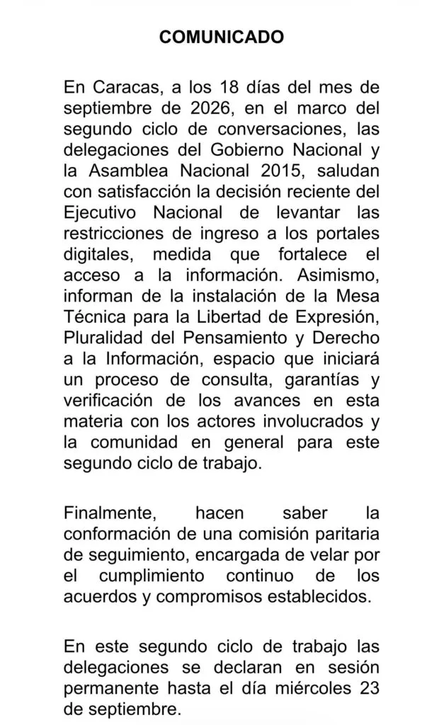 Gobierno y oposición instalan mesa para libertad de expresión, pluralidad de pensamiento y derecho a la información