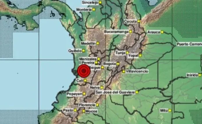 Fuerte sismo sacudió el occidente de Colombia