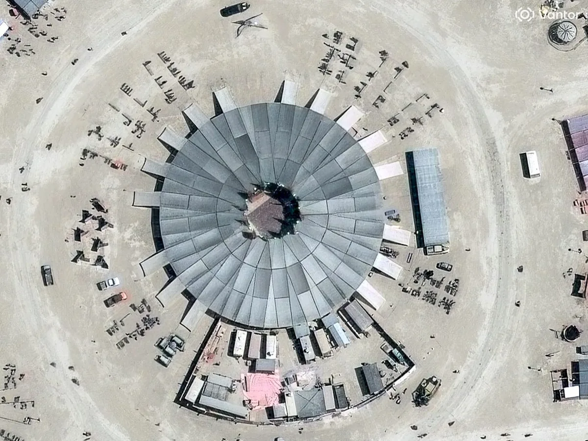 Burning Man 2026: Satellite images show how the Nevada desert transforms into Black Rock City