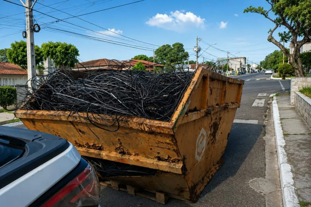 Em apenas uma avenida, quase 2 toneladas de fios são retiradas no ES