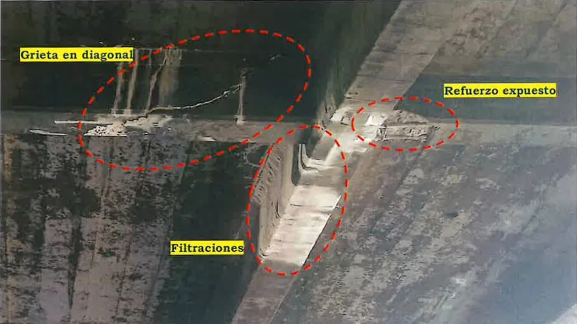 Autoridades advierten deterioro severo en un puente del Anillo Periférico en Guatemala y piden limitar el paso pesado