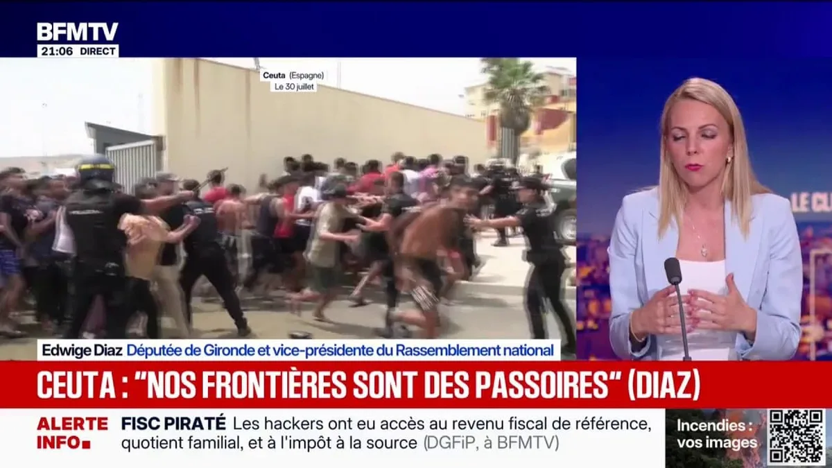 Ceuta: "Nos frontières de l'Union européenne sont des frontières passoires", estime Edwige Diaz, vice-présidente du Rassemblement national