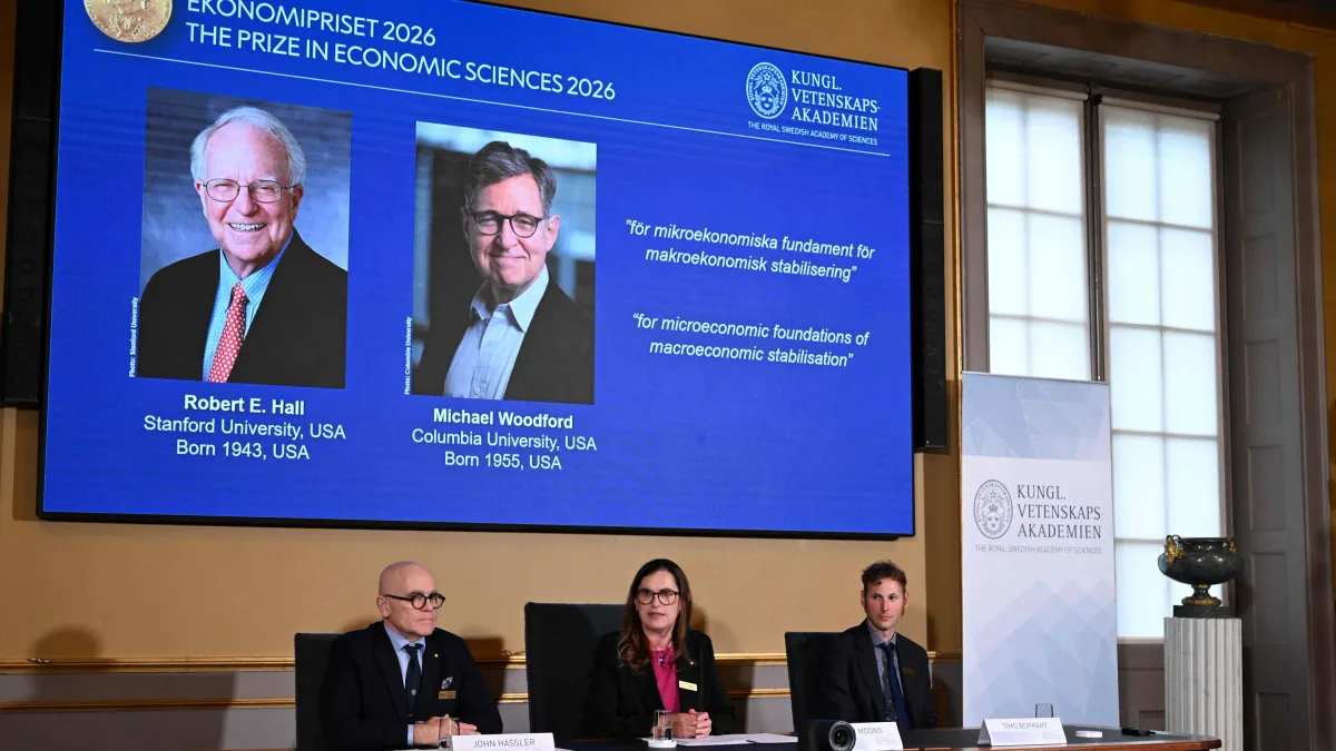 Auszeichnung: Wirtschaftsnobelpreis geht an zwei US-Ökonomen