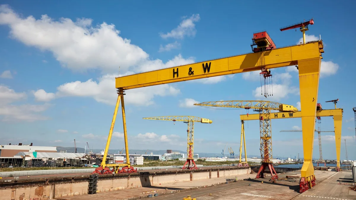 Famous cranes at shipyard where Titanic was built set for £3.1m refurbishment