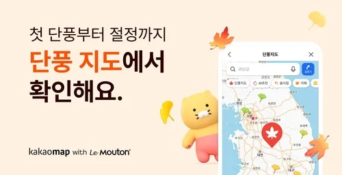 "단풍 어디까지 물들었나"…카카오맵, 전국 65곳 한눈에