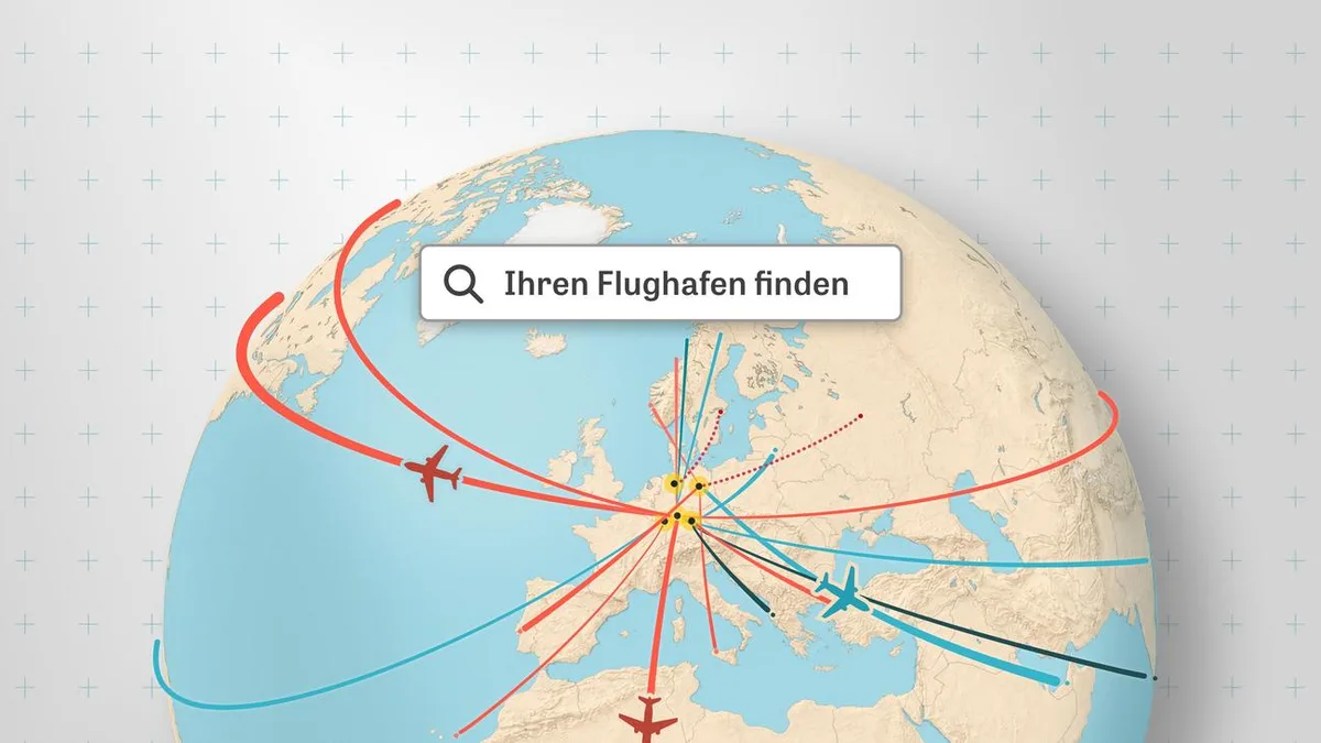 Flugrouten: So ausgedünnt ist Deutschlands Flugnetz