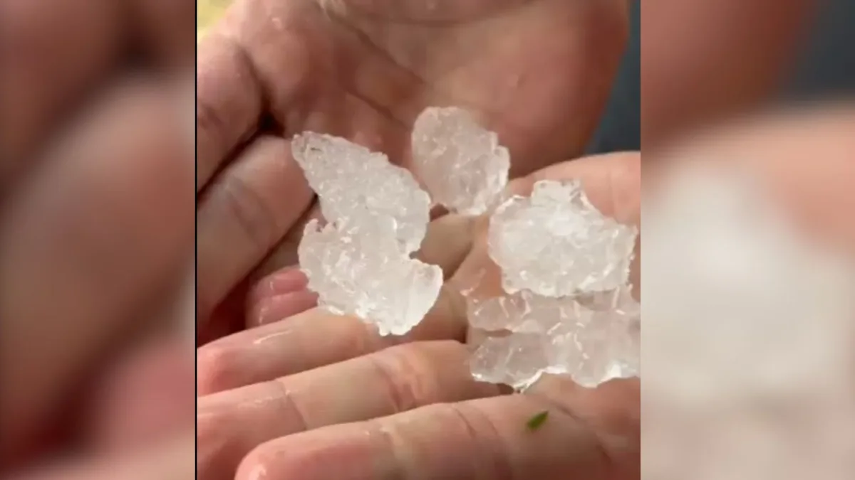 Chuva e granizo causam transtornos em cidade do Sul do ES; vídeo