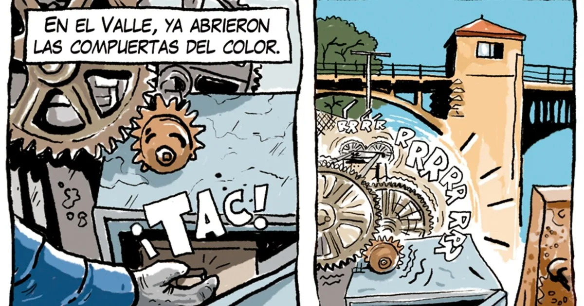 «Las compuertas del color», la tira de Chelo Candia en el suple Viajes y Turismo