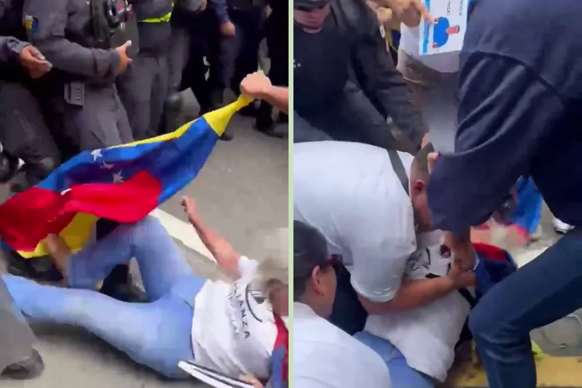 Tensión en Caracas: una manifestante de la tercera edad fue derribada por la PNB y todo quedó captado en VIDEO