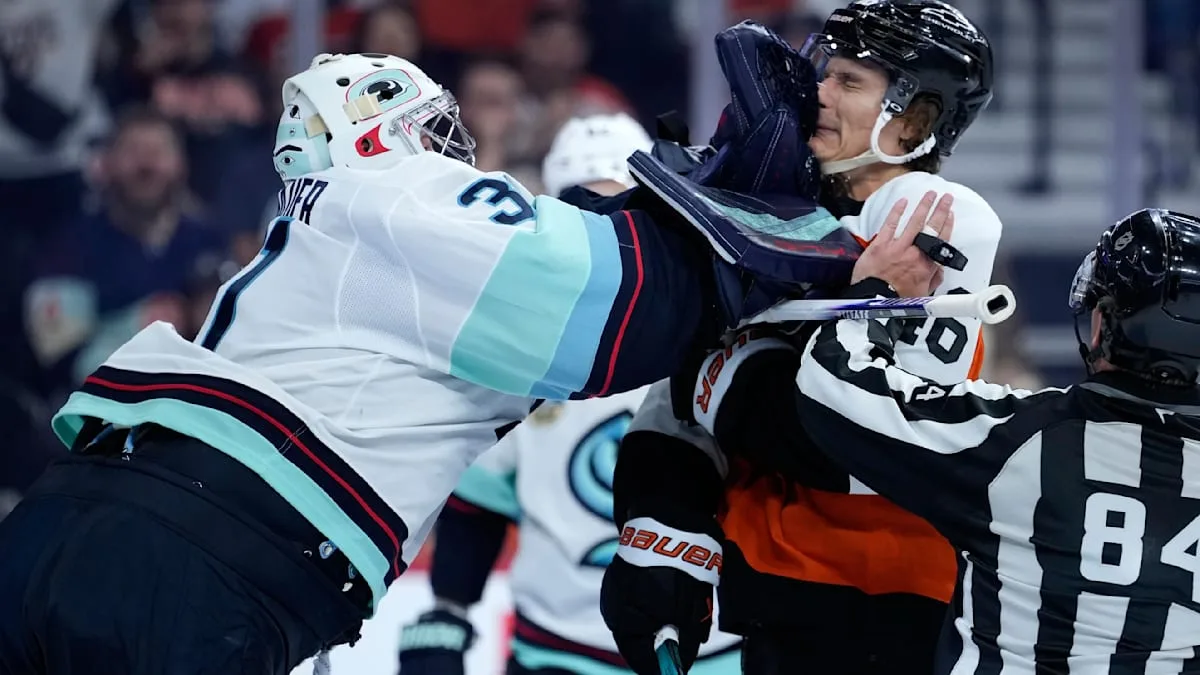 Grubauer teilt aus! Seattle-Goalie geht auf Gegner los!