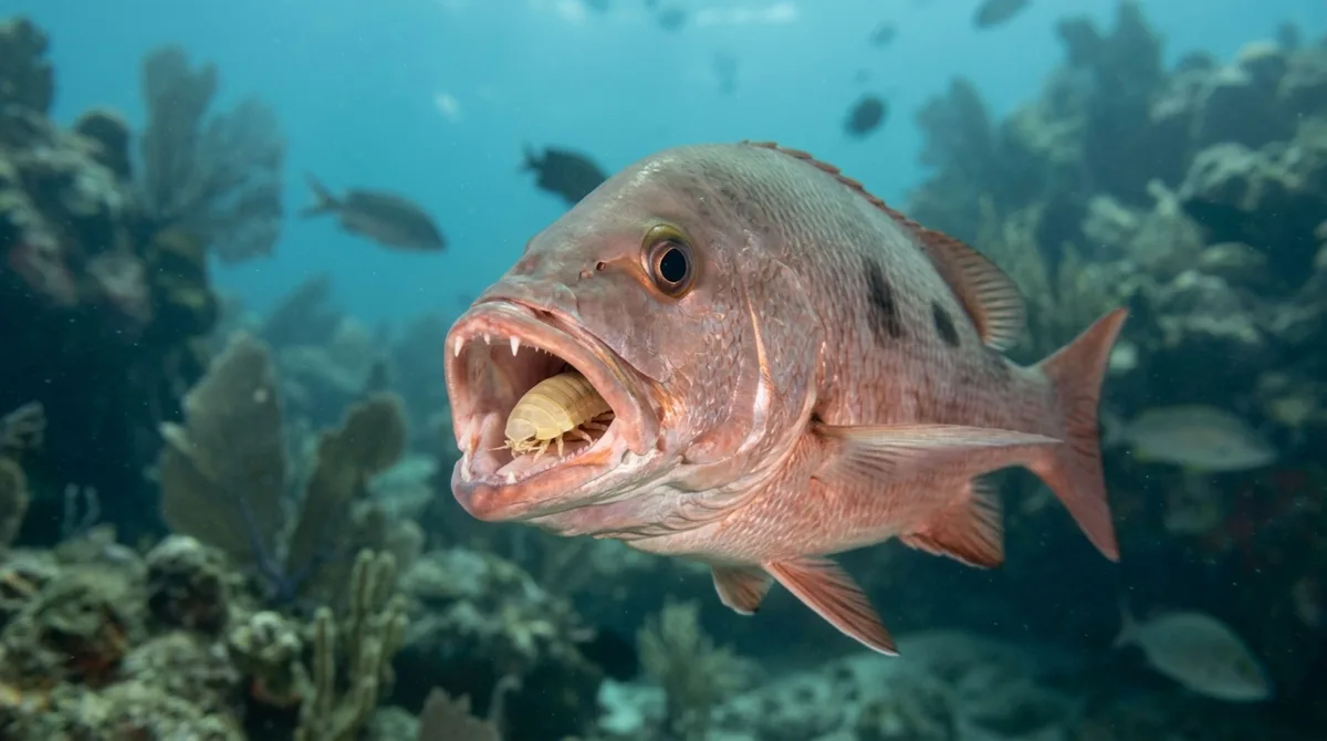 O parasita marinho que faz a língua de um peixe atrofiar e ocupa seu lugar dentro da boca